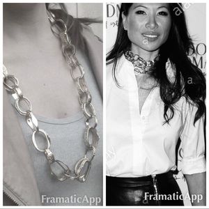 .NWT Monika Chiang statement silver chain necklace